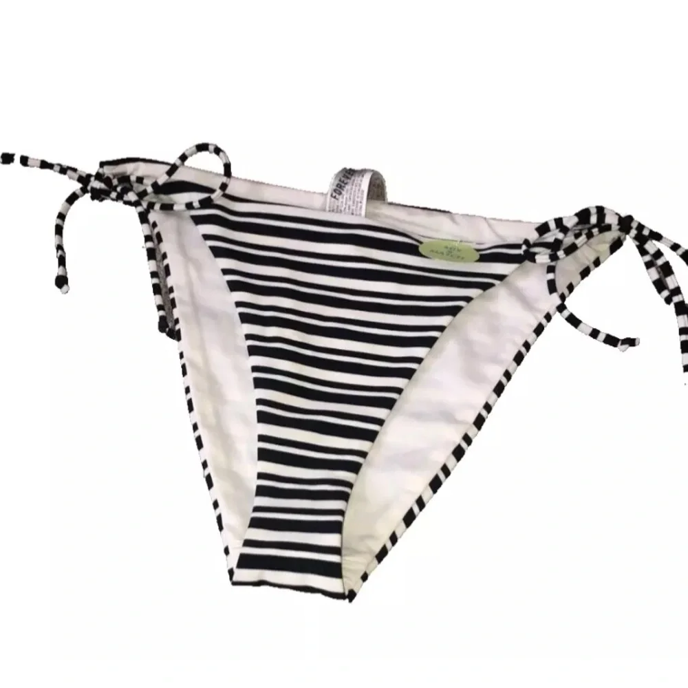 Forever 21 XL Bikini‎ Bottom Striped Black White NWT